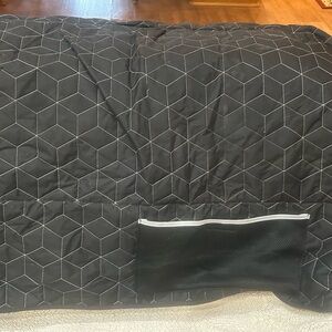 Black Quilted Dog Car Seat Cover
